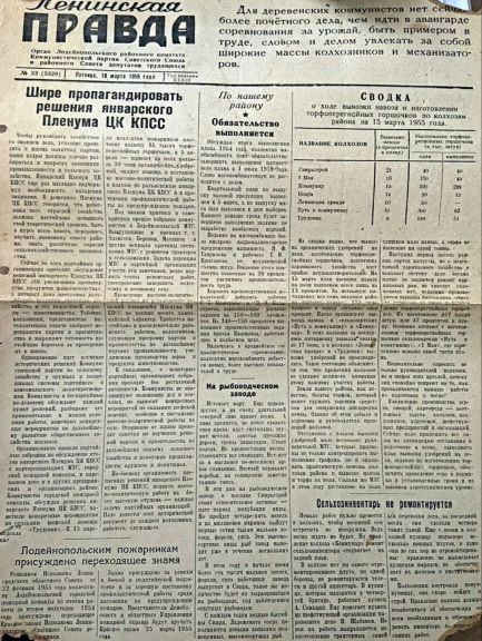 Статья из газеты 1955г